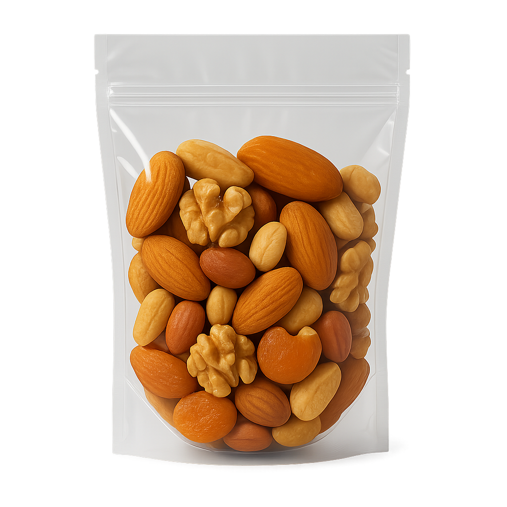 Right half of a clear food container with fresh produce.